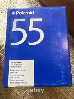 RARE Polaroid 55 ISO 50/DIN 18 Black & White Sheet Film (unopened 10 boxes)