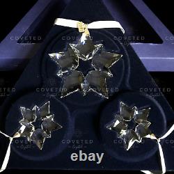 RARE Swarovski Crystal 2019 Snowflake Ornament Christmas Set 5429600 Boxed NEW