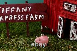 RARE Tiffany & Co. Sterling Silver Pink Enamel Farm Pig Charm Pendant BOXED