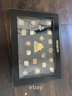 RARE VTG Olympus Camera Pin Set 10 Million Sold In Frame 23 Pins Withbox