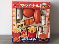 RARE Vintage 1995 New Boxed Japanese McDonald's Plastic Toy Food Set Hamburger