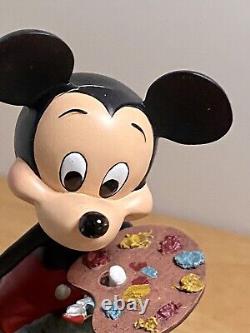 RARE WALT DISNEY WORLD Mickey Mouse Figurine Self Portrait NEW in Box