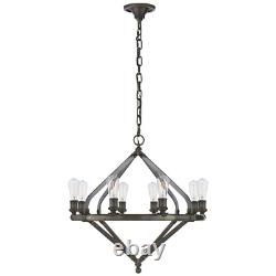 Ralph Lauren Home Archer Medium Chandelier in Industrial Steel NEW Boxed RARE