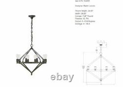 Ralph Lauren Home Archer Medium Chandelier in Industrial Steel NEW Boxed RARE