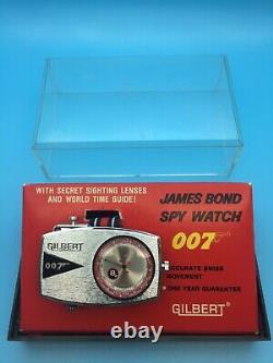 Rare 1965 James Bond 007 Gilbert/Glidrose Spy Wrist Watch Mint Boxed