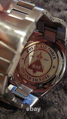 Rare Boxed Bradford Exch Men's RAF 90th Anniversary Chrono Gold Edt Watch. New