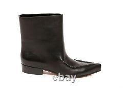 Rare! CELINE Phoebe Philo SANTIAG RUNWAY black flat boots 40 9.5 10 NEW With BOX