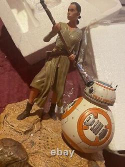 Rare Disney Store Rey & BB-8 Figure Statue Limited Edition 700 New Boxed Lights