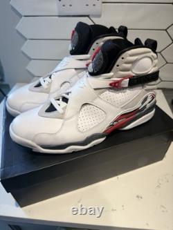 Rare Jordan 8 Bugs Bunny Retro Size UK 10 White Red New In box With Jordan Card