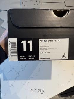 Rare Jordan 8 Bugs Bunny Retro Size UK 10 White Red New In box With Jordan Card
