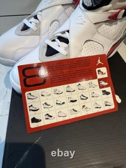 Rare Jordan 8 Bugs Bunny Retro Size UK 10 White Red New In box With Jordan Card
