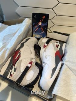 Rare Jordan 8 Bugs Bunny Retro Size UK 10 White Red New In box With Jordan Card