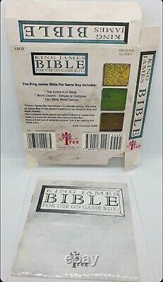 Rare King James Bible for Nintendo Gameboy Box and Manual Authentic