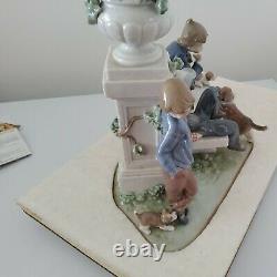 Rare LARGE LLADRO 05539 LA PANDILLA, PERFECT, Puppy dog tails with orig Box