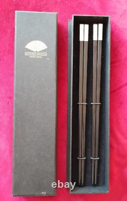 Rare Luxury Mandarin Oriental Hong Kong Art Deco Chopsticks New & Boxed
