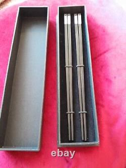 Rare Luxury Mandarin Oriental Hong Kong Art Deco Chopsticks New & Boxed