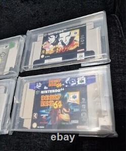 Rare N64 Nintendo 64 Display Boxes. In UKV Mounted Cases