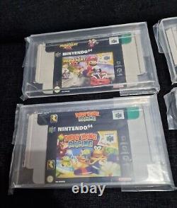 Rare N64 Nintendo 64 Display Boxes. In UKV Mounted Cases