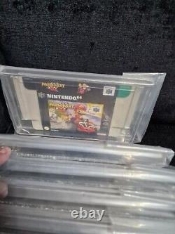 Rare N64 Nintendo 64 Display Boxes. In UKV Mounted Cases