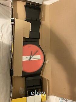 Rare NEVER REMOVED FROM BOX Swatch Maxi Vintage Wall Clock