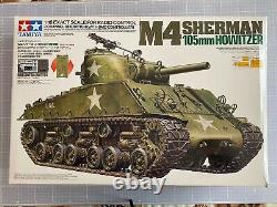 Rare, NEW IN BOX TAMIYA M4 (Howitzer) SHERMAN TANK RC 1-16 SCALE