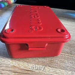 Rare SS13 Supreme small flip top metal box red toolbox enamel duralex logo