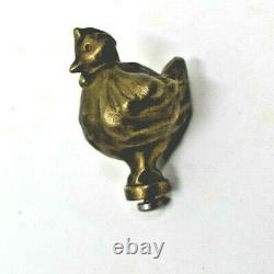 Rare Staub Jacques Pepin Brass Chicken Knob New With Box