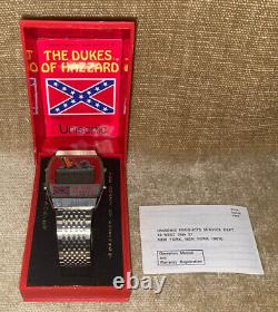 Rare Unisonic Dukes Of Hazzard LCD Quartz Watch New Old Stock Wb 1981 Boxed Htf