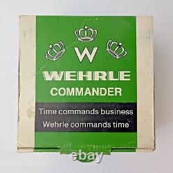 Rare Vintage Wehrle Commander Alarm Clock. Western Germany 1960s. New. Boxed