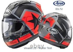 Rare #arai Rx-7v Motorcycle Helmet Vinales Winter Test Medium New Boxed