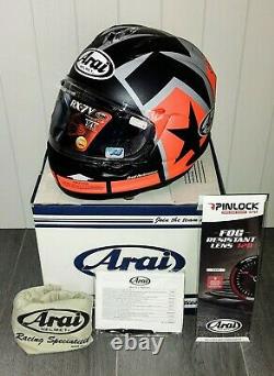 Rare #arai Rx-7v Motorcycle Helmet Vinales Winter Test Medium New Boxed