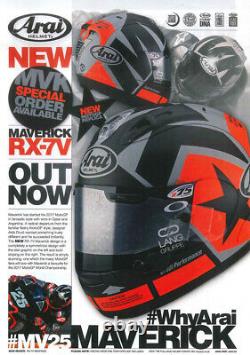 Rare #arai Rx-7v Motorcycle Helmet Vinales Winter Test Medium New Boxed