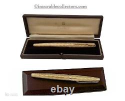 Rare vintage New Parker 18 K Gold Fountain Pen, 32.5 Grams Flames pattern Box