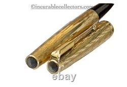 Rare vintage New Parker 18 K Gold Fountain Pen, 32.5 Grams Flames pattern Box