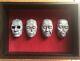Resident Evil 1 Death Masks! Mounted In A Glass A4 Shadow Box! Rare