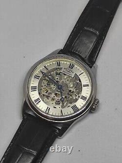 Rotary GS02940/06 RARE Skeleton Dial Mechanical Black Leather Strap NEW BOXED