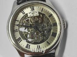 Rotary GS02940/06 RARE Skeleton Dial Mechanical Black Leather Strap NEW BOXED