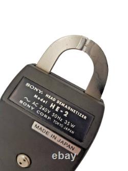 Sony Head Demagnetizer HE-2 240V Made in Japan Vintage Collectible Boxed Rare