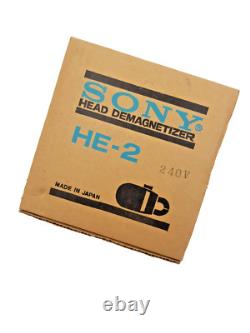 Sony Head Demagnetizer HE-2 240V Made in Japan Vintage Collectible Boxed Rare