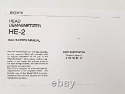 Sony Head Demagnetizer HE-2 240V Made in Japan Vintage Collectible Boxed Rare