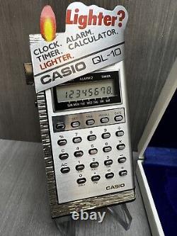 Super Rare NOS Casio QL-10 Calculighter Boxed, Pouch, Instructions + More