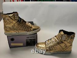 Supra Skytop 14k Gold Perforated Genuine Rare Deadstock New Size Uk 11