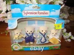 Sylvanian Families Beaufort Polar Bear Family New Boxed Calico Critter RARE