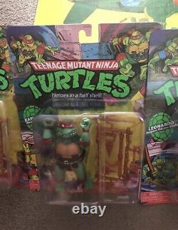 TMNT Teenage Mutant Ninja Turtles Carded figures + Blimp -Ultra Rare 4Grading