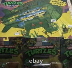 TMNT Teenage Mutant Ninja Turtles Carded figures + Blimp -Ultra Rare 4Grading