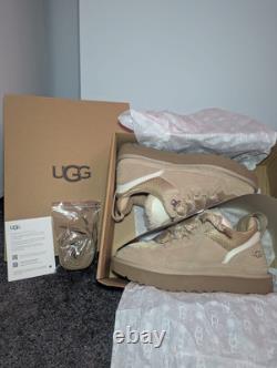 UGG Lowmel Sand Suede Sheepskin Trainers RARE