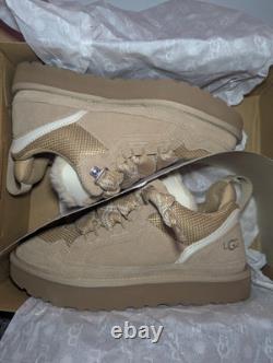 UGG Lowmel Sand Suede Sheepskin Trainers RARE