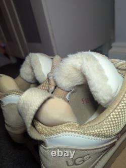 UGG Lowmel Sand Suede Sheepskin Trainers RARE