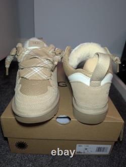 UGG Lowmel Sand Suede Sheepskin Trainers RARE