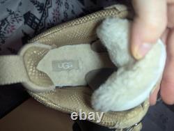 UGG Lowmel Sand Suede Sheepskin Trainers RARE